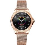 M6003 Stainless Steel Mesh Strap Fashion Smart Watch for Women  Support Heart Rate Monitoring & Pedometer & Sleep Monitoring & Calories(Rose Gold)