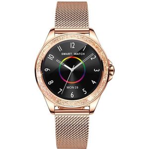 M6003 Stainless Steel Mesh Strap Fashion Smart Watch for Women  Support Heart Rate Monitoring & Pedometer & Sleep Monitoring & Calories(Rose Gold)