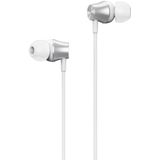 REMAX RM-202 In-Ear Stereo Metal Music Earphone with Wire Control + MIC  Support Hands-free(Silver)