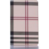 Plaid Texture Horizontal Flip Leather Case for Galaxy Tab A 8 (2019) P200 / P205  with Holder & Card Slots & Wallet (White)