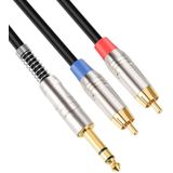 6.35mm Male naar Dual RCA Mannelijke audiokabel  kabellengte: 3m