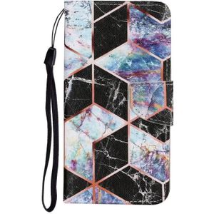 For Xiaomi Redmi Note 9 Pro / 9 Pro Max / 9s Coloured Drawing Pattern Horizontal Flip PU Leather Case with Holder & Card Slots & Wallet & Lanyard(Black Marble)