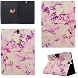 For Galaxy Tab S3 9.7 T820 TPU Horizontal Flip Leather Case with Holder & Card Slot & Sleep / Wake-up Function(Pink Marble)