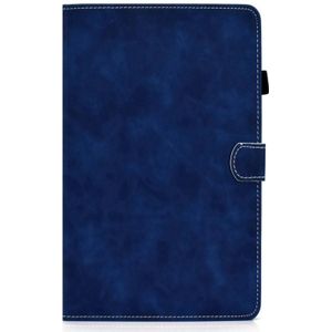 Voor Samsung Galaxy Tab A7 10.4 2020 T500 Cowhide Texture Horizontale Flip Lederen behuizing met Holder & Card Slots(Blauw)