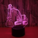 3W Excavator 3D Light Colorful Touch Control Light Creative Small Table Lamp with Black Base  Style:Touch Switch + Remote Control