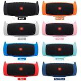 For JBL Charge 4 Bluetooth Speaker Portable Silicone Protective Cover with Shoulder Strap & Carabiner(Black)