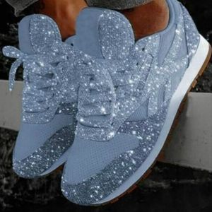 Herfst en winter spons pailletten ademend platform sportschoenen  grootte: 39 (licht blauw)