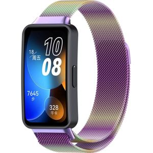 Voor Huawei Band 8 Milanese metalen horlogeband