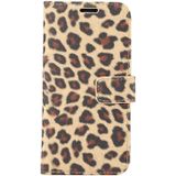 Leopard Pattern Horizontal Flip Leather Case for iPhone XS  With Holder & Card Slots (Yellow)