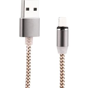 360 Degree Rotation 1m Weave Style 8 Pin to USB 2.0 Strong Magnetic Charger Cable with LED Indicator  For iPhone X / iPhone 8 & 8 Plus / iPhone 7 & 7 Plus / iPhone 6 & 6s & 6 Plus & 6s Plus / iPad(Gold)