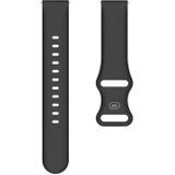 22mm For Amazfit GTS 2e Butterfly Buckle Silicone Replacement Strap Watchband(Black)