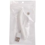 USB Sync Data / Charging Coiled Cable for iPhone 6 & 6 Plus  iPhone 5 & 5S & 5C  iPad Air  iPod Touch  iPad mini(White)