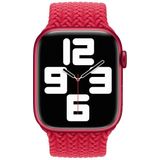 130mm Nylon Braided Watch Band For Apple Watch Series 7 41mm / 6&SE&5&4 40mm / 3&2&1 38mm(Red)