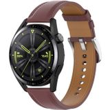 Voor Huawei Horloge GT 2 PRO / Horloge GT 2E / Watch GT 42mm / 46 mm kalfstructuur naaigaren horlogeband