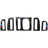 5 PCS Three Color Carbon Fiber Car Air Outlet Decorative Sticker for BMW 5 Series F10 2011-2017