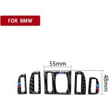 5 PCS Three Color Carbon Fiber Car Air Outlet Decorative Sticker for BMW 5 Series F10 2011-2017