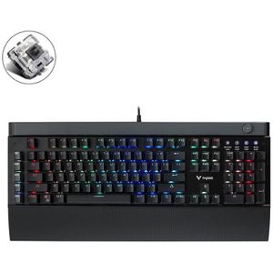 Rapoo V820 109 Keys RGB -achtergrondverlichte kantoor en mechanisch toetsenbord thuis (Black Shaft)