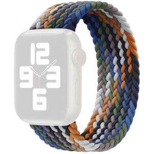 Metal Head Braided Nylon Replacement Watchbands  Size: XS 128mm For Apple Watch Series 6 & SE & 5 & 4 40mm / 3 & 2 & 1 38mm(Cowboy Colorful)