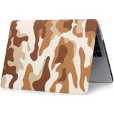 Camouflage Patroon Laptop Water Decals PC-beschermhoes voor MacBook Air 13.3 Inch A1466 / A1369 (Bruin Camouflage)