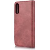 For Galaxy A50 & A30s & A50s DG.MING Crazy Horse Texture Flip Detachable Magnetic Leather Case with Holder & Card Slots & Wallet(Red)