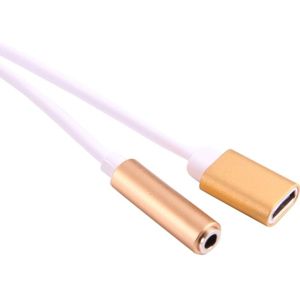 USB-C / Type-C Male to 3.5mm Female & Type-C Female Audio Adapter  For Galaxy S8 & S8 + / LG G6 / Huawei P10 & P10 Plus / Xiaomi Mi6 & Max 2 and other Smartphones(Gold)
