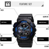 SKMEI 1688 LED Dual Time Digital Display + Pointer Luminous Sports Electronic Watch(Black Gold)