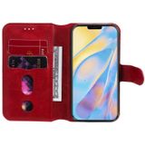 For iPhone 12 Classic Calf Texture PU + TPU Horizontal Flip Leather Case  with Holder & Card Slots & Wallet(Red)