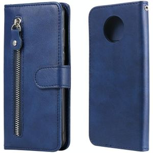 For Xiaomi Redmi Note 9 5G (CN Version) / Note 9T 5G Fashion Calf Texture Zipper Horizontal Flip Leather Case with Holder & Card Slots & Wallet(Blue)