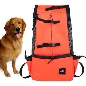 Ventilated And Breathable Washable Pet Portable Backpack  Size: XL(Orange)