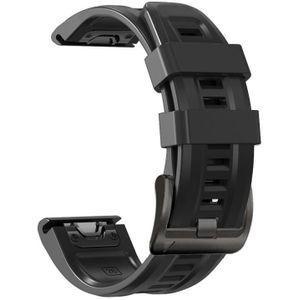 Voor Garmin Approach S62 22mm Silicone Sport Pure Color Strap (Black)