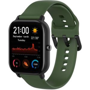 Voor Amazfit GTS4 Mini effen kleur zachte siliconen horlogeband  maat: groot formaat