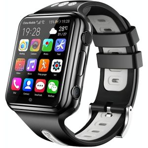 W5 1.54 inch Full-fit Screen Dual Cameras Smart Phone Watch  Support SIM Card / GPS Tracking / Real-time Trajectory / Temperature Monitoring  2GB+16GB(Black Grey)