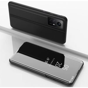 Voor Xiaomi Redmi Note 12S vergulde spiegel horizontale flip lederen telefoonhoes met houder