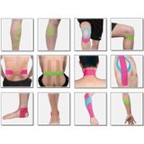Waterproof Kinesiology Tape Sports Muscles Care Therapeutic Bandage  Size: 5m(L) x 2.5cm(W)(Black)