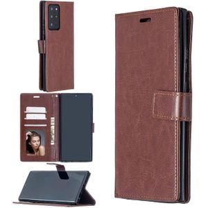For Samsung Galaxy Note20 Ultra Crazy Horse Texture Horizontal Flip Leather Case with Holder & Card Slots & Wallet & Photo Frame(Brown)