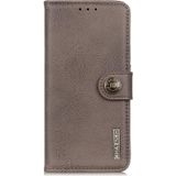 For Samsung Galaxy A02 KHAZNEH Cowhide Texture Horizontal Flip Leather Case with Holder & Card Slots & Wallet(Khaki)