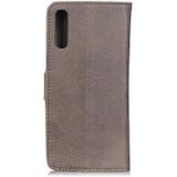 For Samsung Galaxy A02 KHAZNEH Cowhide Texture Horizontal Flip Leather Case with Holder & Card Slots & Wallet(Khaki)