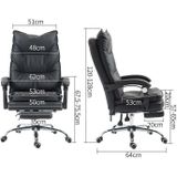 Office E-sports Game Chair Ergonomic Synthetic Leather Recliner with Steel Feet(Khaki)