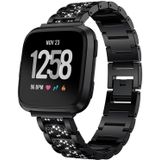 Voor Huami 1 / Huami 2 / Ticwatch1 / Ticwatch Pro / Samsung Galaxy Watch 46mm / Samsung S3 / Huawei Watch2 Pro / Huawei GT / Huawei Glory Magic Full Diamond Modellen Metal Inlay Universal 22MM Strap(Zwart)