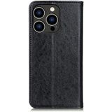 Magnetic Crazy Horse Texture Horizontal Flip Leather Phone Case For iPhone 14 Pro Small Quantity Recommended Before iPhone 14 Launching(Black)
