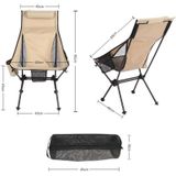 Outdoor Camping Aluminium Legering Draagbare Opvouwbare Strandstoel  Kleur: Zonder Pocket (Khaki)