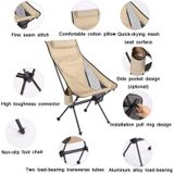 Outdoor Camping Aluminium Legering Draagbare Opvouwbare Strandstoel  Kleur: Zonder Pocket (Khaki)
