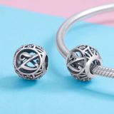 S925 Sterling Silver 26 English Letter Beads DIY Bracelet Necklace Accessories  Style:Z