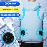 Outdoor Cooling Sun Protection Work Clothes with Fan  Size:L(White)