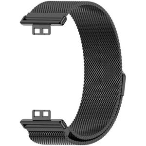For Huawei Watch Fit Mijobs Milan Magnetic Stainless Steel Watch Band(Black)