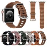 Ocean Style lederen horlogeband voor Apple Watch Ultra 49 mm / Series 8 & 7 45 mm / SE 2 & 6 & SE & 5 & 4 44 mm / 3 & 2 & 1 42 mm (Starlight)