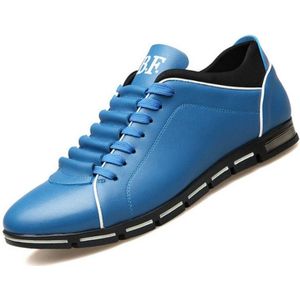 Mannen mode Britse stijl sportschoenen  maat: 46 (blauw)