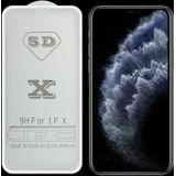 9H 5D Full Glue Full Screen Tempered Glass Film For iPhone XS Max / 11 Pro Max(White)