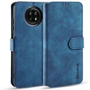For Xiaomi Redmi Note 9 5G DG.MING Retro Oil Side Horizontal Flip Leather Case with Holder & Card Slots & Wallet(Blue)