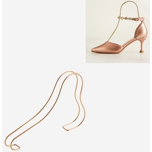 3 PCS Stainless Steel High Heels Display Stand Metal Elastic Shoe Support Shoe Support Bracket  Colour: Rose Gold